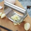 Multi-function Manual Garlic Press Stainless Steel Garlic Presse Curved Garlic Grinding Slicer Chopper Home Cooking Gadgets Tool