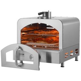 VEVOR 11" Outdoor Pizza Oven Portable Gas Oven 430 Stainless Steel for Camping