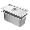 VEVOR 8 Pack Hotel Pans, 1/3 Size Anti-Jam Steam Pan with Lid, 0.8mm Thick Stainless Steel Steam Table Pan, 6-Inch Deep Commercial Table Pan