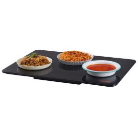 VEVOR Electric Warming Tray, 16.5" x 23.6" Portable Tempered Glass Heating Tray with Temperature Control (65-90°C), Perfect for Dinner, Catering