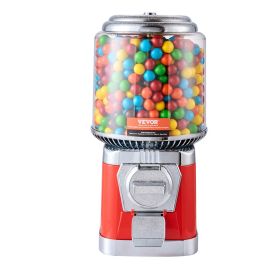 VEVOR 16"H Gumball Machine Vending Coin Bank Vintage Candy Dispenser PC Red