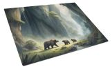 Cave Bears Glass Cutting Board Decorative Tempered Glass Kitchen Cutting and Serving Board Large Size Chopping Board