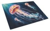 Deep-Sea Jellyfish Glass Cutting Board Decorative Tempered Glass Kitchen Cutting and Serving Board Large Size Chopping Board