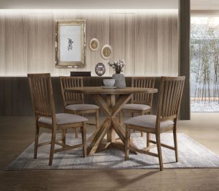 Wallace II Weathered Oak 5PCs Dining Room Set