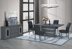 ARIYA DARK GREY DINING TABLE AND CHAIR SET