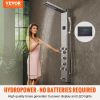 VEVOR Shower Panel System, 6 Shower Modes, LED & Screen Hydroelectricity Shower Panel Tower, Rainfall, Waterfall, 5 Massage Jets, Tub Spout