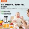 VEVOR Food Processor, Electric Meat Grinder with 4 Stainless Steel Blades, 400W Electric Food Chopper, 5 Cup Glass Bowl