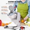 VEVOR Ice Crushers Machine, 220lbs Per Hour Electric Snow Cone Maker with 4 Blades, Stainless Steel Shaved Ice Machine with Cover and Bowl