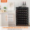 VEVOR 42 Bottle 7-Tier Modular Wine Rack Bamboo Wood Display Shelf with TableTop