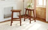 TOPMAX Solid Wood Rustic 3-piece 45" Stationary Kitchen Island Set with 2 Seatings