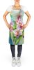 Orchids in Watercolor Apron Cooking Kitchen Server Baking Crafts Gardening for Adult Women Men, Unisex, Large, Multicolor