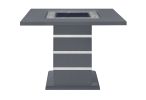 ARIYA 5PC DARK GRAY BAR TABLE AND BAR STOOL SET