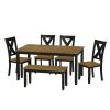 Wallace & Bay Radiant Brown 6 Piece Dining Table Set