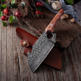 Forged Large Thick Ring Small Kitchen Knife Butcher Knife Slicing Knife (Option: A Knife 26.6cm With sheath)