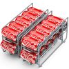 Soda Can Organizer Storage Rack, 2 Pack Stackable Beverage Soda Can Dispenser Organizer Holder for Refrigerator, Cabinet, Pantry