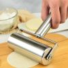 1pc, Baker Roller, 360 Degree Rolling Baker Roller, Stainless Steel Roller For Baking, Creative Stainless Steel Dough Roller, Non-stick Pastry Roller