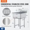 VEVOR Stainless Steel Prep & Utility Sink, 1 Compartment Free Standing Small Sink Include Faucet & legs