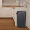 13 Gallon Trash Can, Plastic Swing Top Kitchen Trash Can