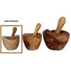 Olive Wood Rustic Mortar and Pestle